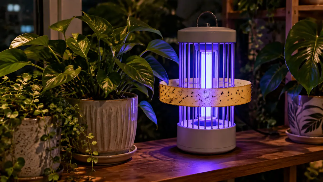 绿植除虫灯实测：小黑飞果蝇一锅端，粘虫灯选对位置才是关键