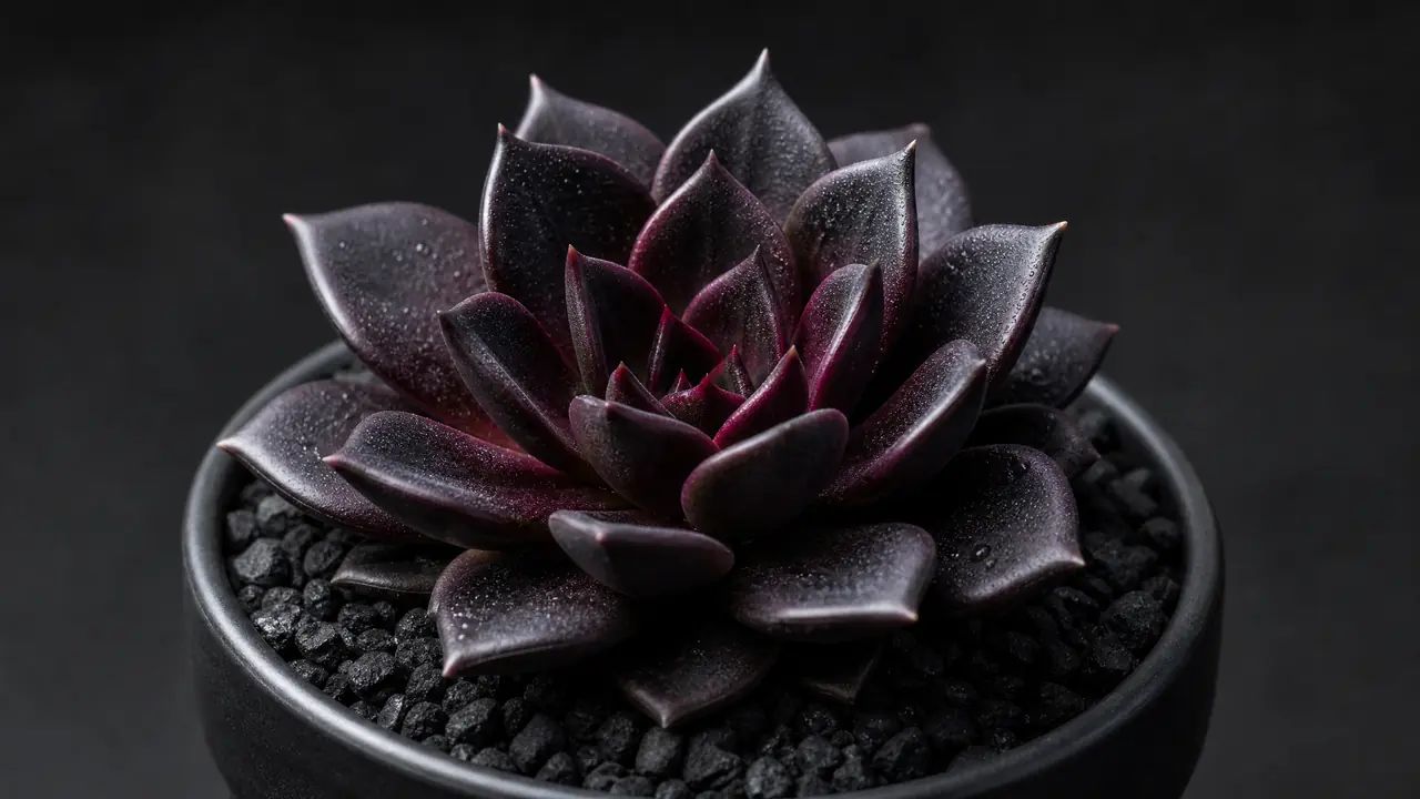 黑王子多肉：全黑莲座的暗黑贵族，黑度养成与度夏黑斑辨别全解