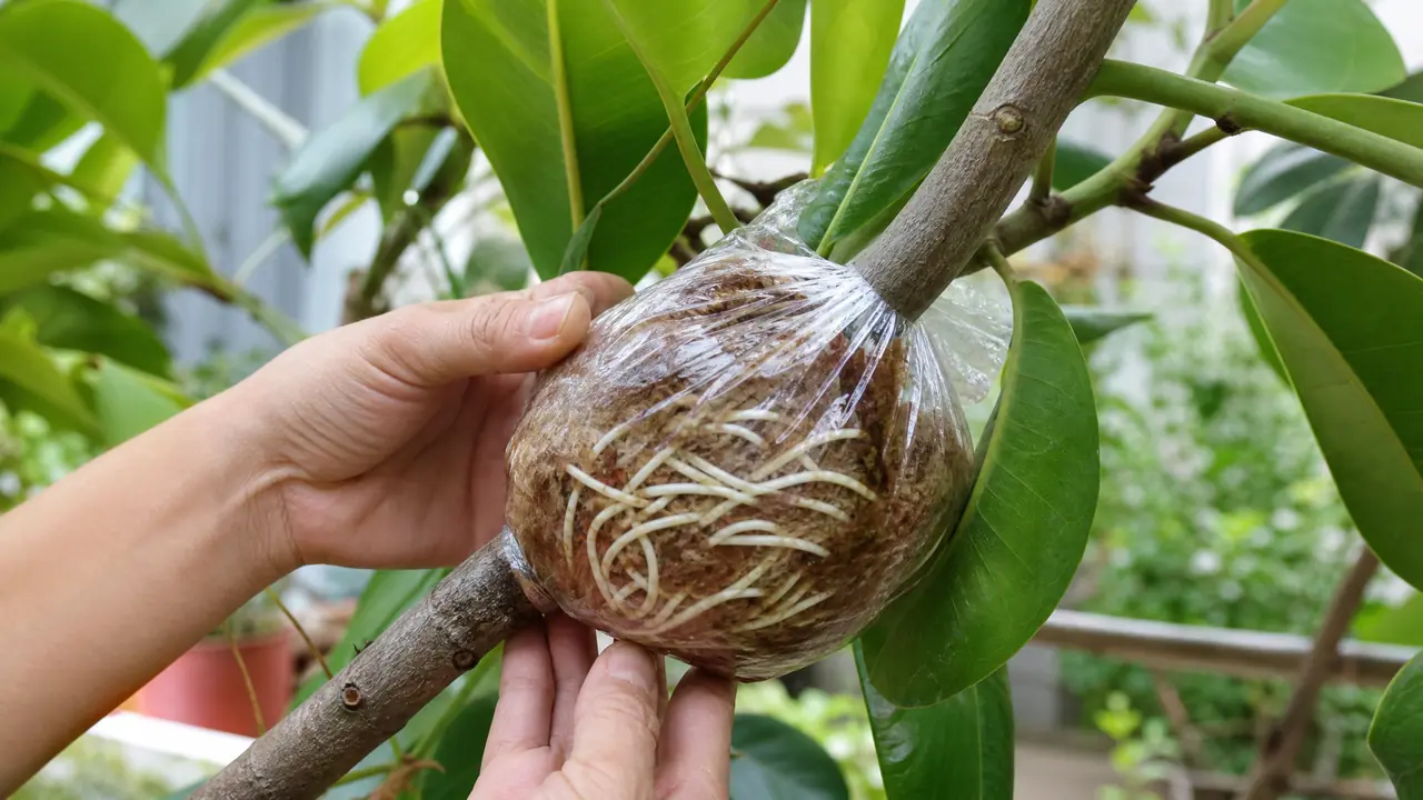 压条繁殖：不剪枝也能复制绿植的古老手艺（含橡皮树高空压条实录）