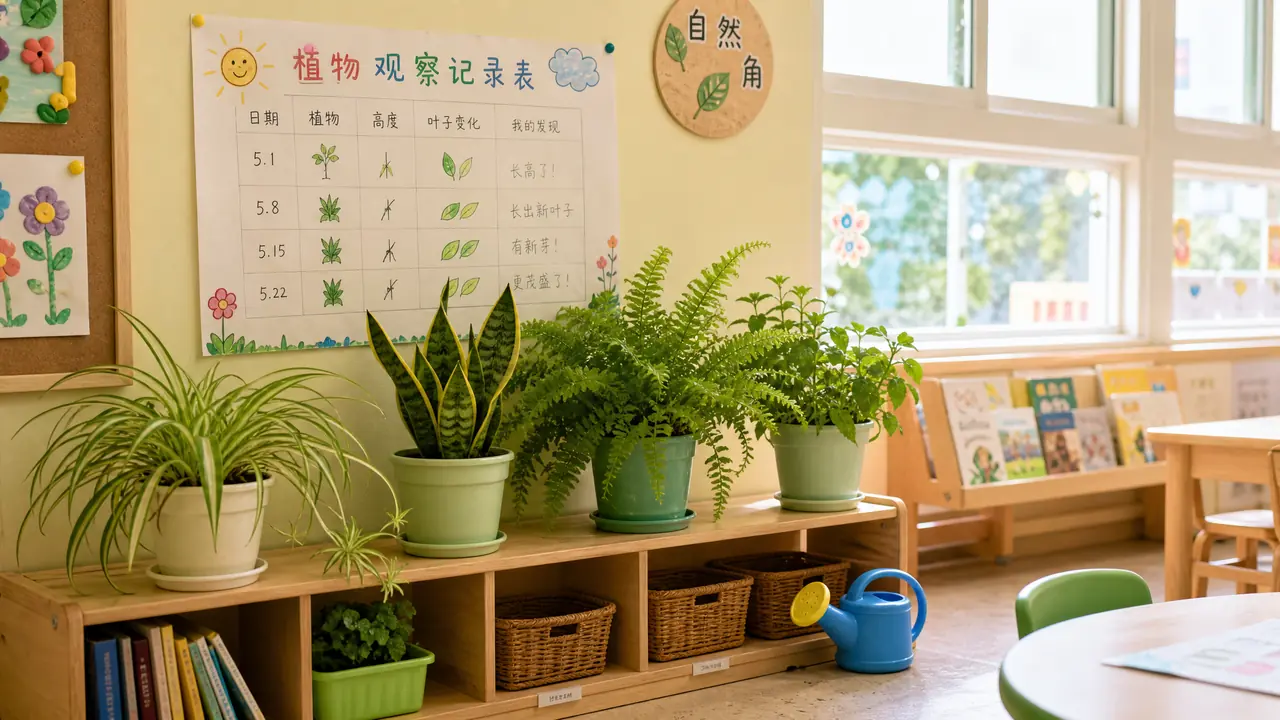 绿植进幼儿园的安全白名单：植物角从选品到管理的完整方案