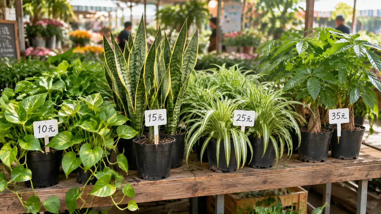 常见绿植盆栽为什么便宜？花市10大款的价格账本与被低估的宝藏