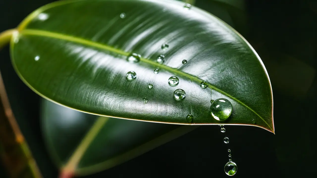 绿植叶片角质层是什么：从荷叶效应到多肉白霜，一层雨衣读懂养叶分寸