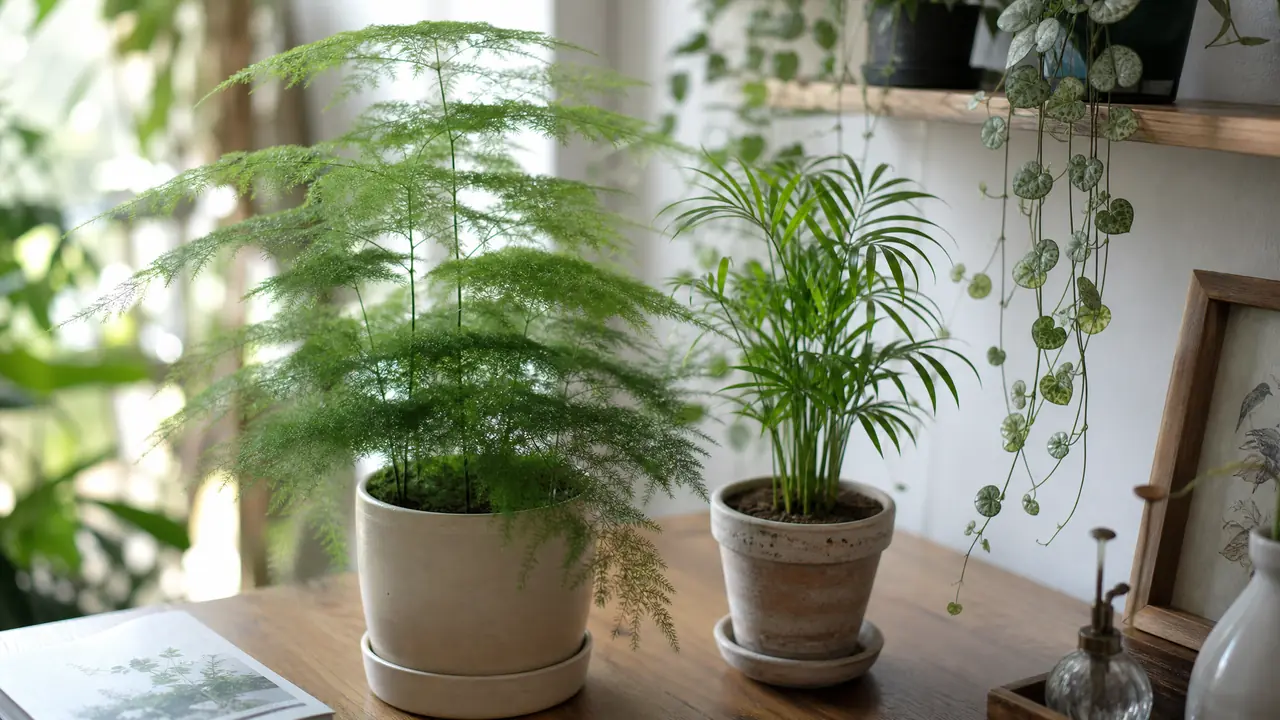 小叶绿植的精致美学：文竹、袖珍椰子、百万心的小而密世界