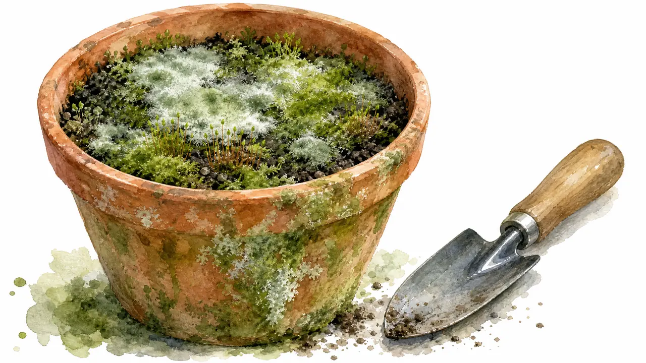 绿植土长绿毛怎么办？霉菌苔藓盐析三种绿的分辨与治理