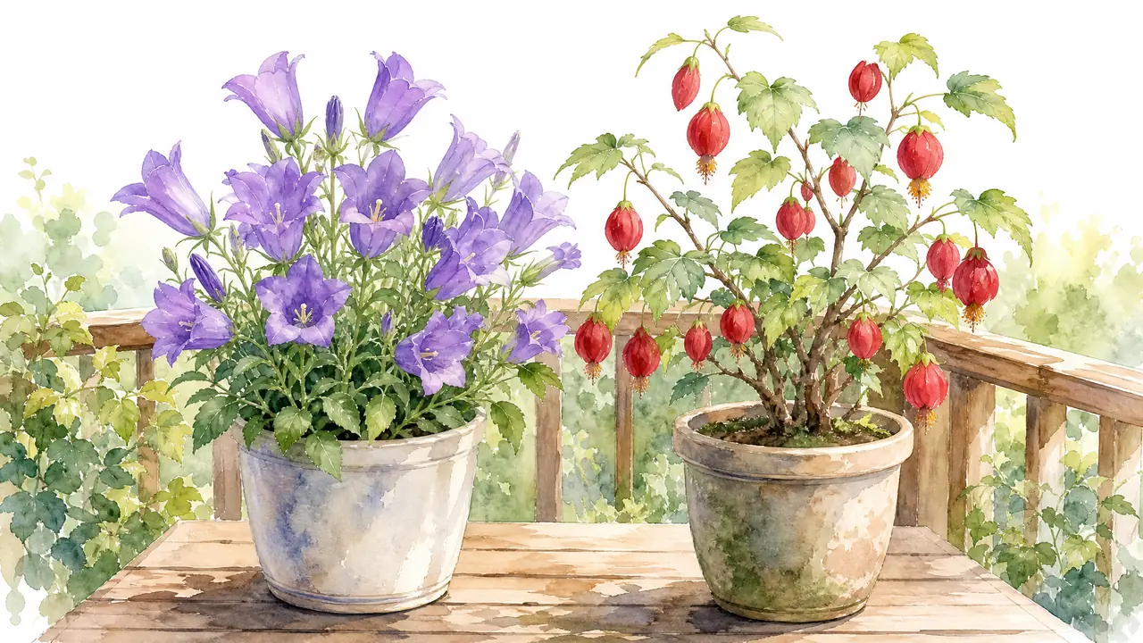 风铃绿植辨识：风铃草和悬铃花差在哪，钟形花的不同养法与二年生特性