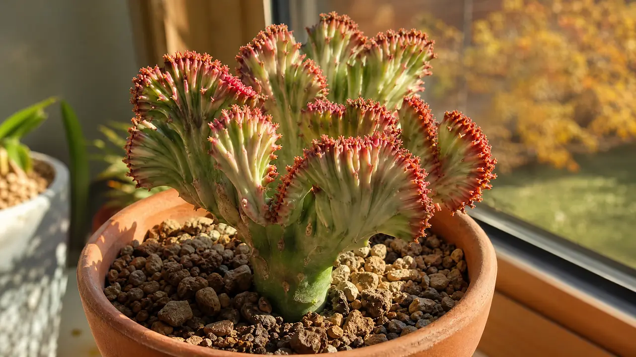 火麒麟绿植怎么养？和玉麒麟的区别、红边出锦条件与毒性提醒