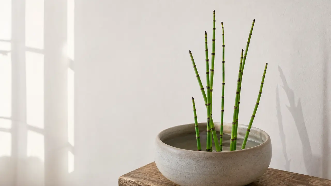木贼绿植怎么养：无花无叶的节节草，水景盆栽极简养法