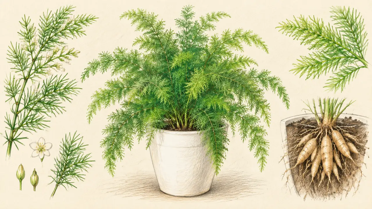 天门冬绿植养护方法：蓬莱松武竹的浇水换盆分株参数全给你
