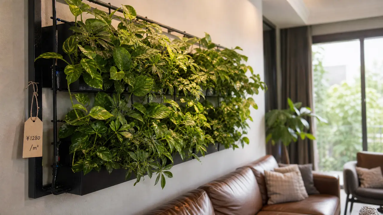 绿植墙价格多少钱一平方：真植物和仿真的报价拆法