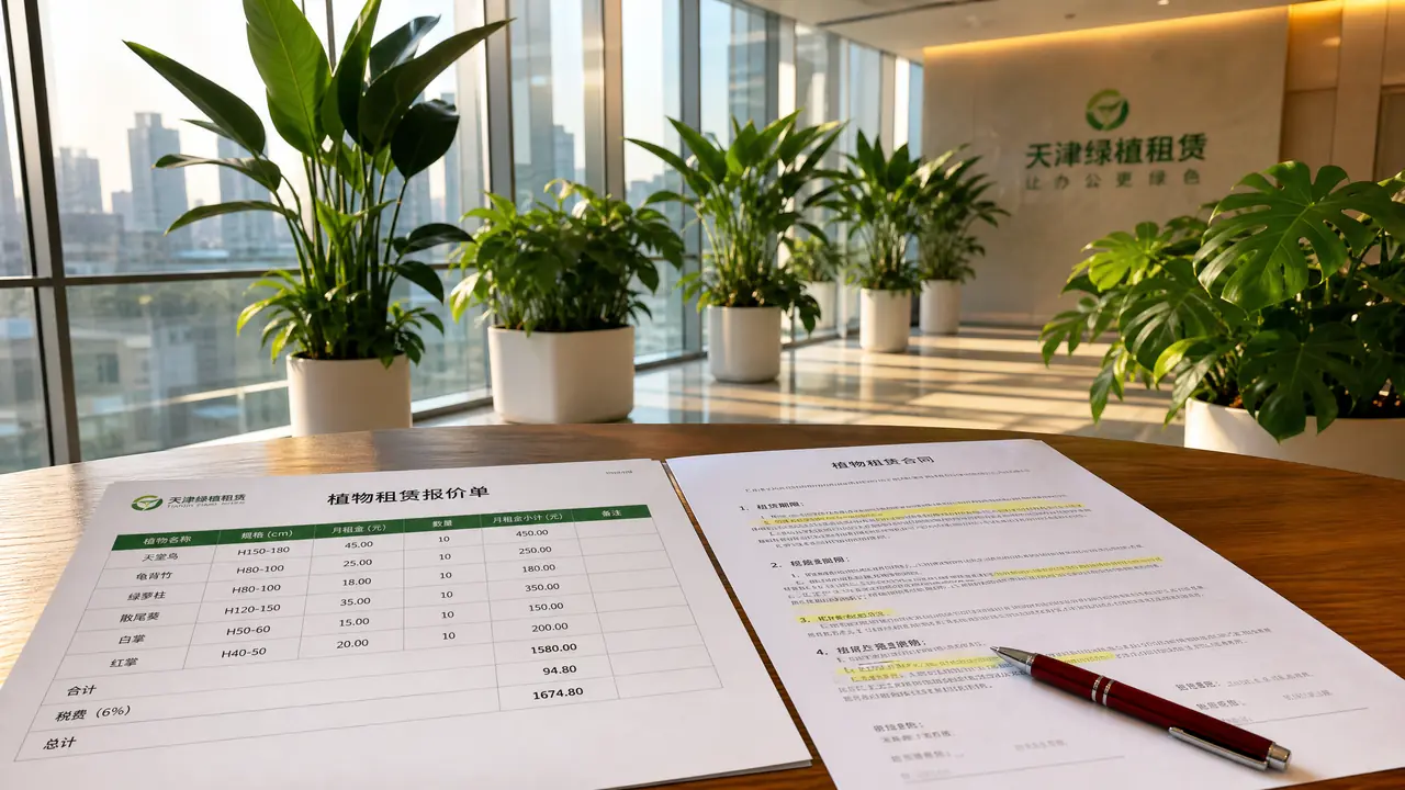 天津绿植租赁避坑指南：报价单怎么谈，合同里别签这几条