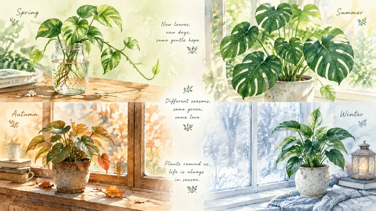 关于绿植的唯美句子：按四季和场景分组，原创短句直接抄