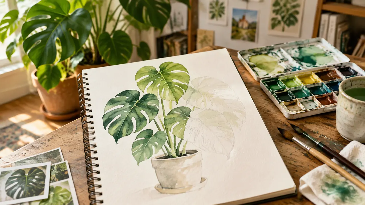 水彩绿植怎么画：零基础画出第一盆的完整流程与翻车自救