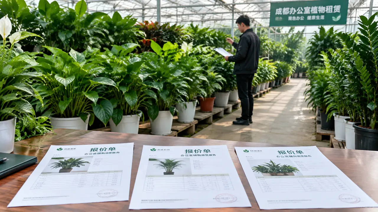 成都绿植租摆公司怎么挑：先问基地在哪，再看冬天补苗快不快