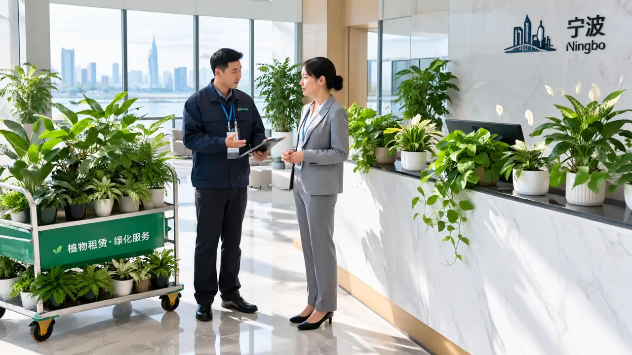 宁波租绿植怎么谈不踩坑：南部商务区看场实录和报价拆解