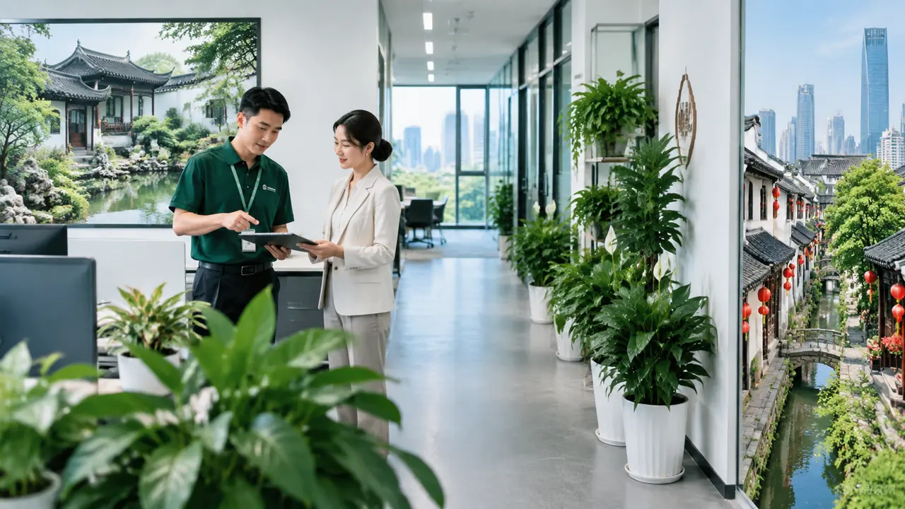 苏州绿植公司怎么选：园区写字楼与老城区办公室的服务差异