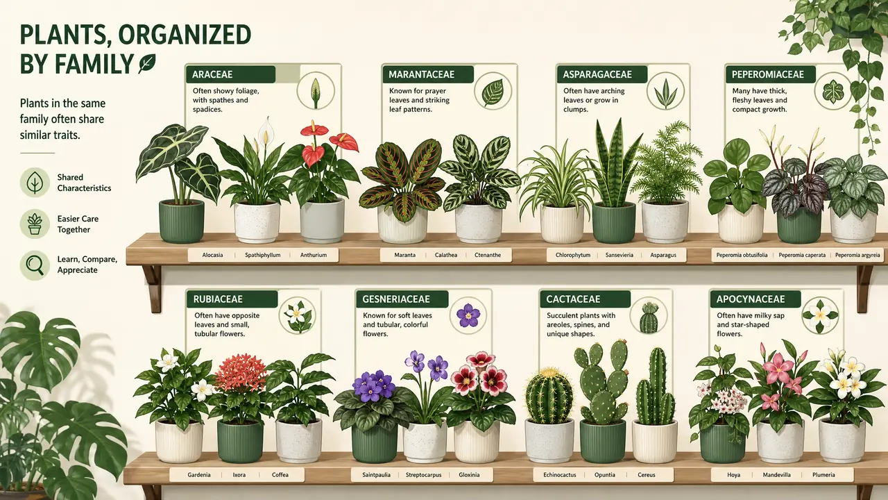 绿植名称大全：按科属给家里绿植归好类，认一盆升级认一族