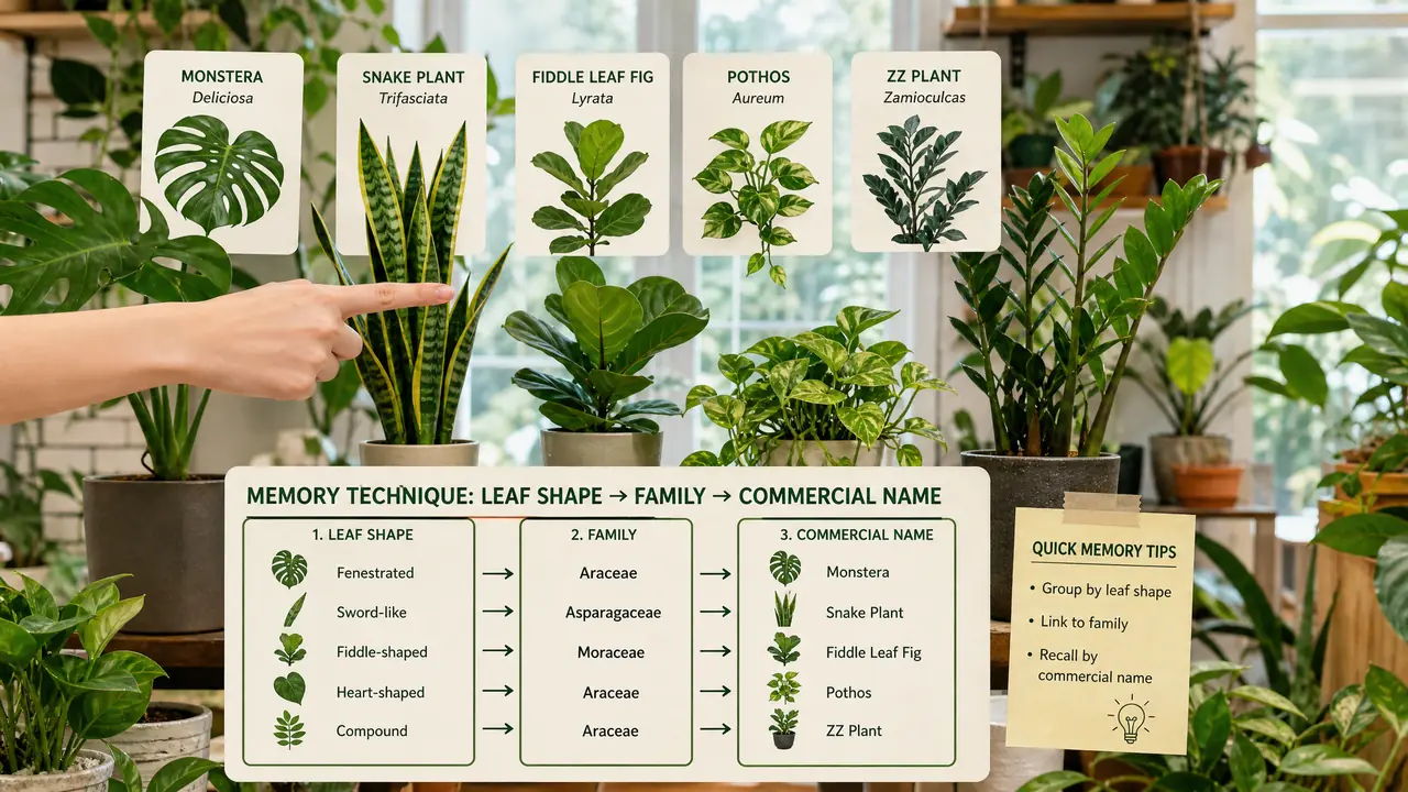 室内绿植名称记不住？三层记忆法加20个常见绿植速记