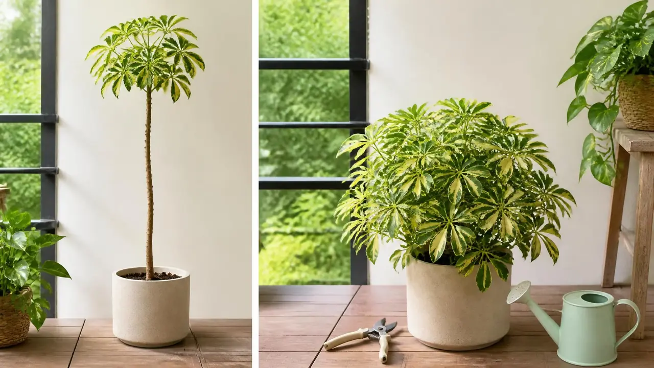 绿植鸭脚怎么修剪塑形？徒长株救回来的全套实操