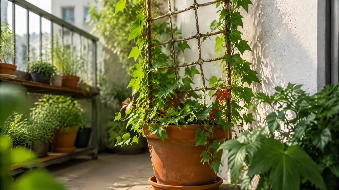 爬山虎能盆栽吗？阳台养绿植爬山虎的控根修剪和不上墙方案