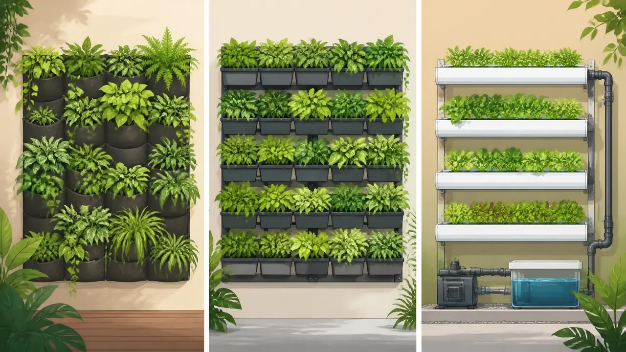 绿植墙工艺怎么选？毛毡袋、模块盒、水培槽三种做法的维护账和适合场景