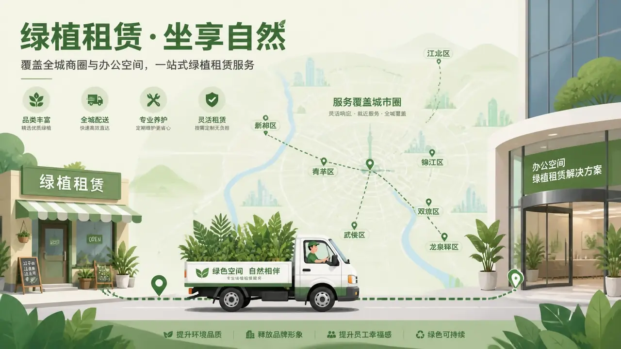 金华绿植租摆怎么谈？服务半径和义乌商铺场景的门道
