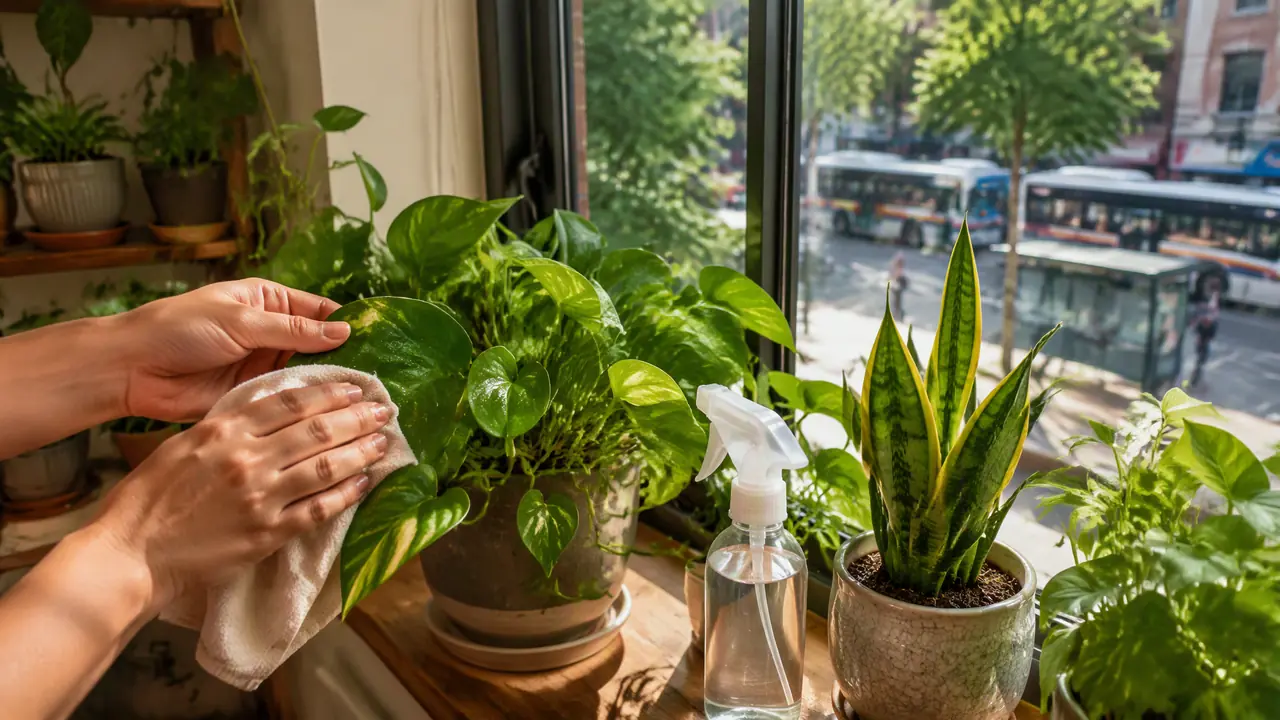 马路边的绿植怎么养？临街窗台积灰实测与清洗节奏