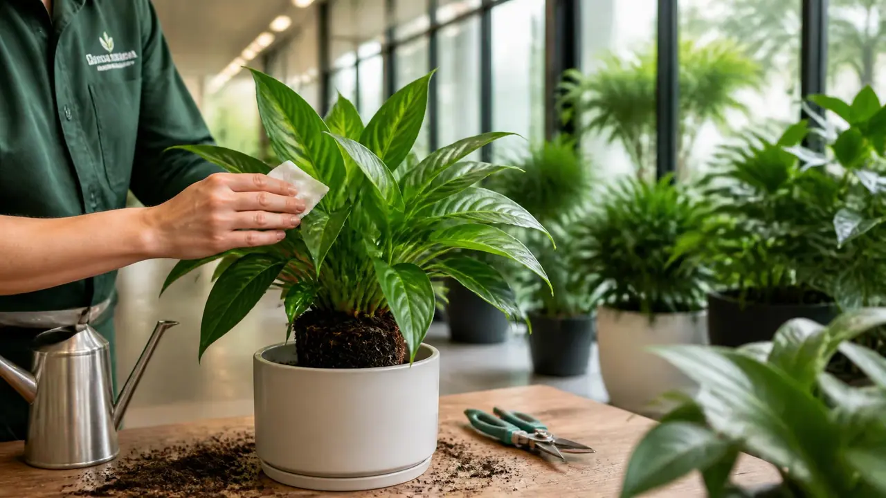 绿植租摆哪家好？先看养管员的手上功夫再签合同