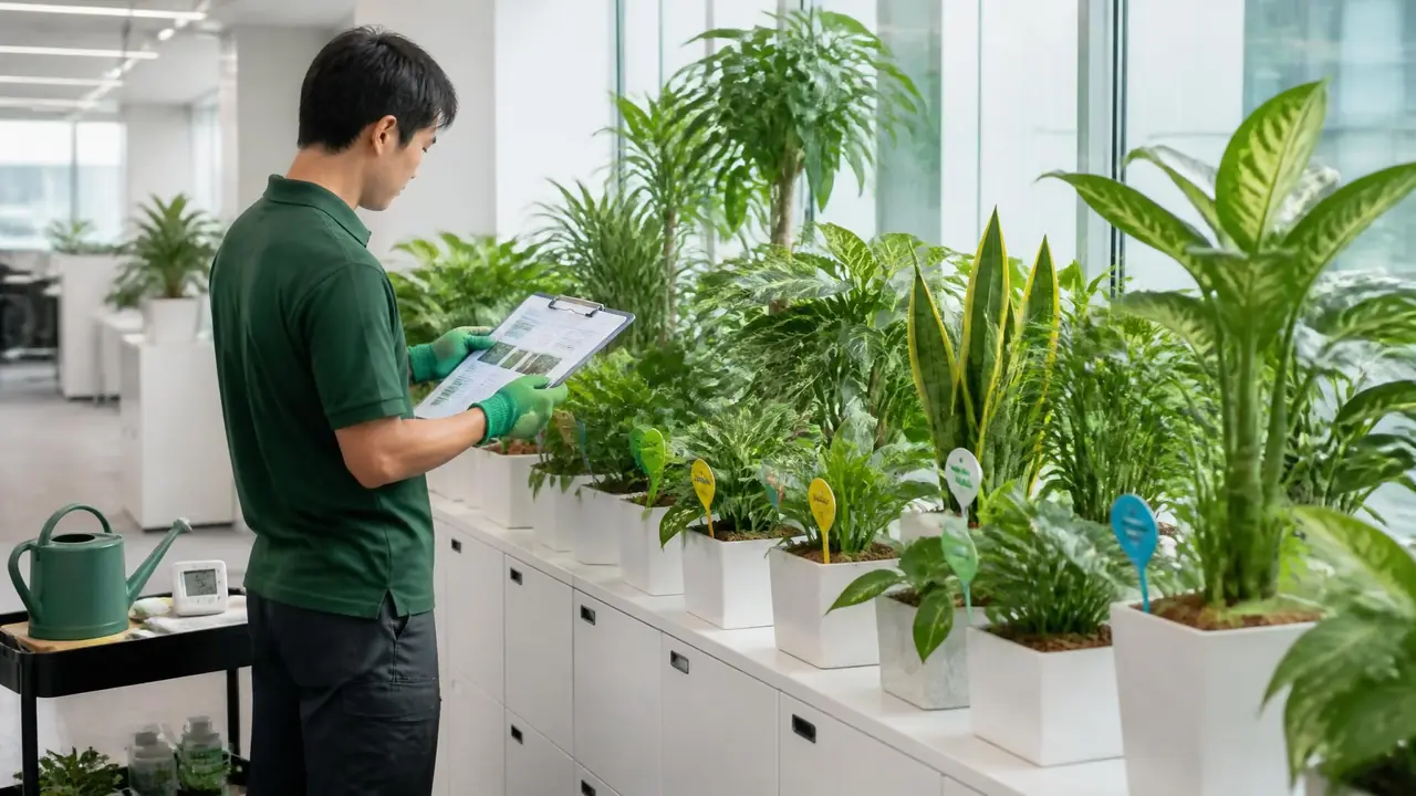 绿植养护标准怎么定？浇水光照施肥巡检四张表，家庭和租摆都能直接用