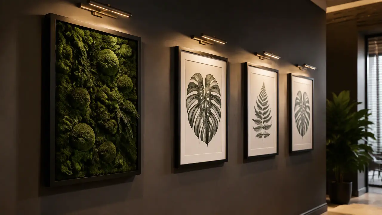 绿植墙画怎么做？永生苔藓画框和绿植挂画两条路，两小时上墙的真实成本