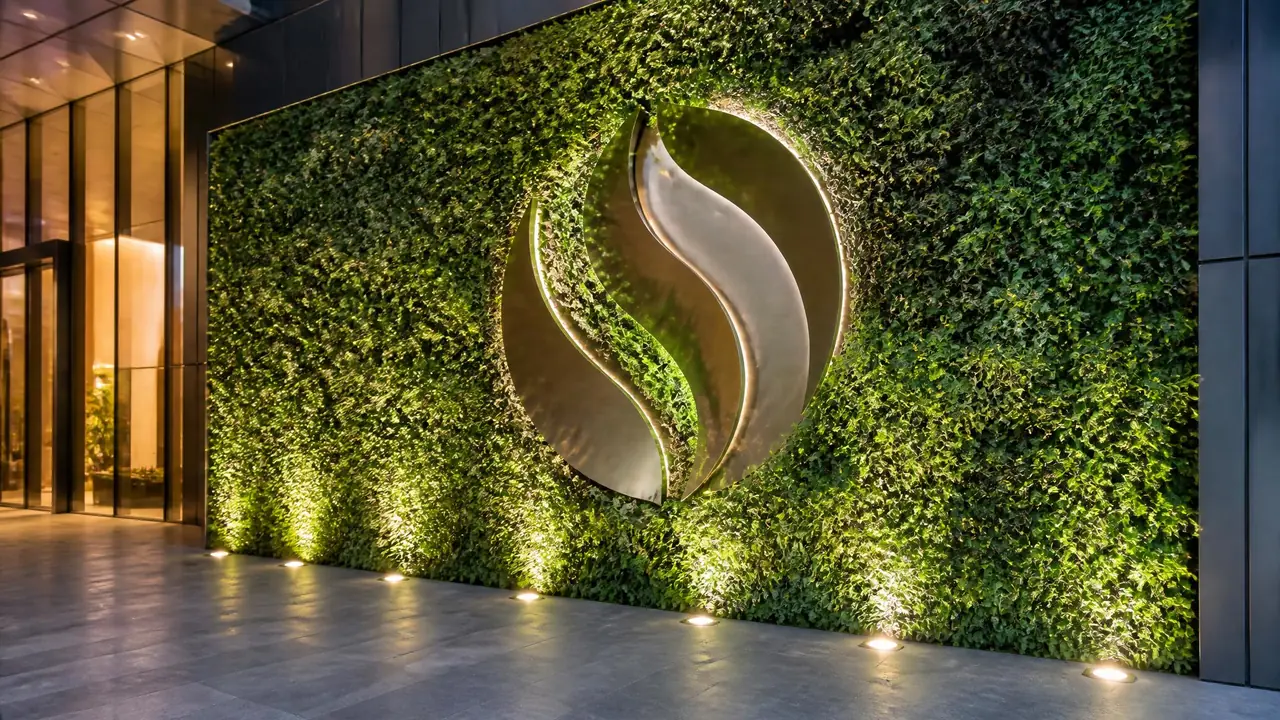 品牌绿植墙怎么做？LOGO 融入的四种手法和企业绿墙的落地清单