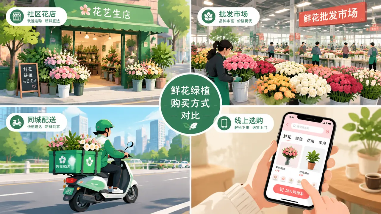合肥鲜花绿植去哪买？花市花店批发和线上的渠道组合