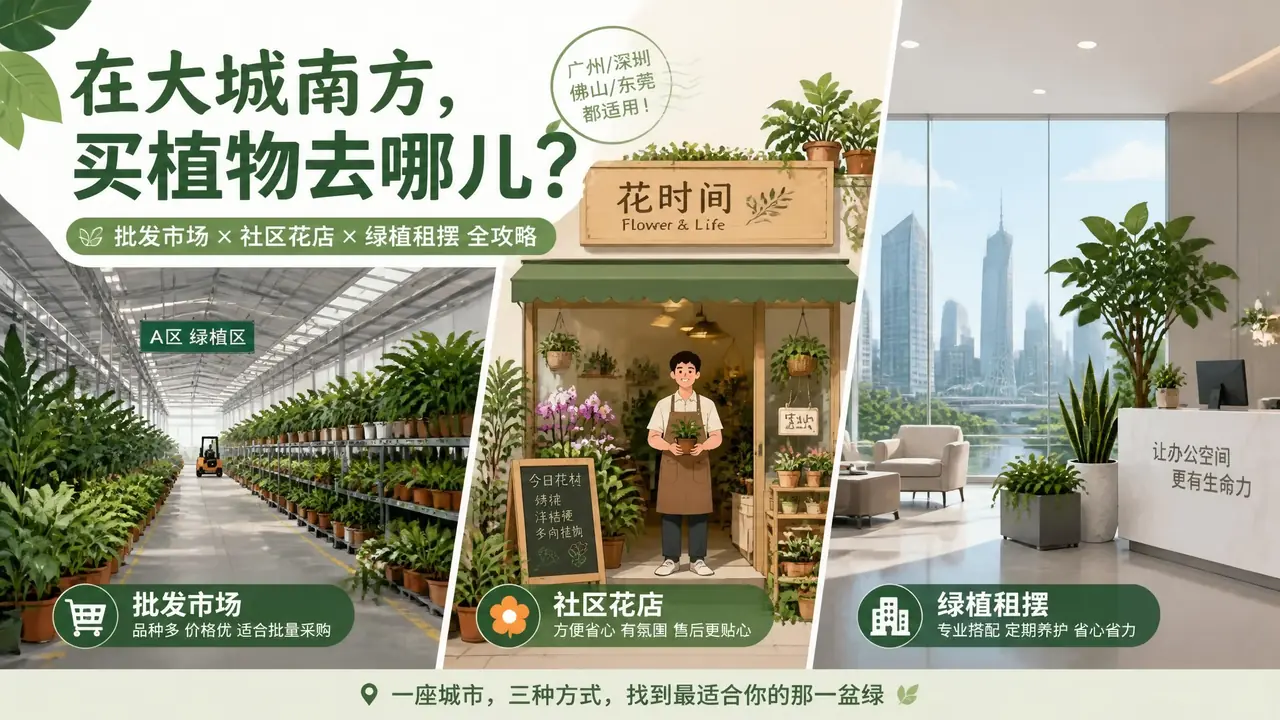 深圳绿植市场怎么逛？批发集散社区店三类渠道实况