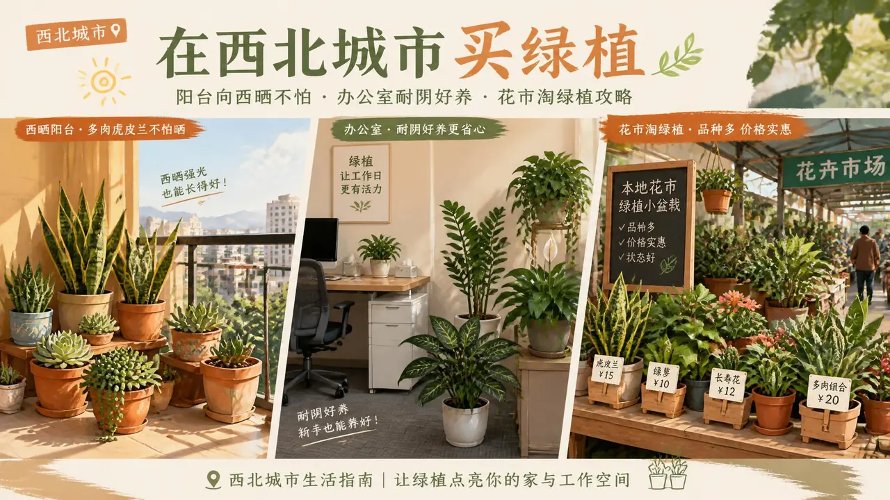 西安买绿植去哪？先定场景再选渠道，附本地气候的挑苗口径