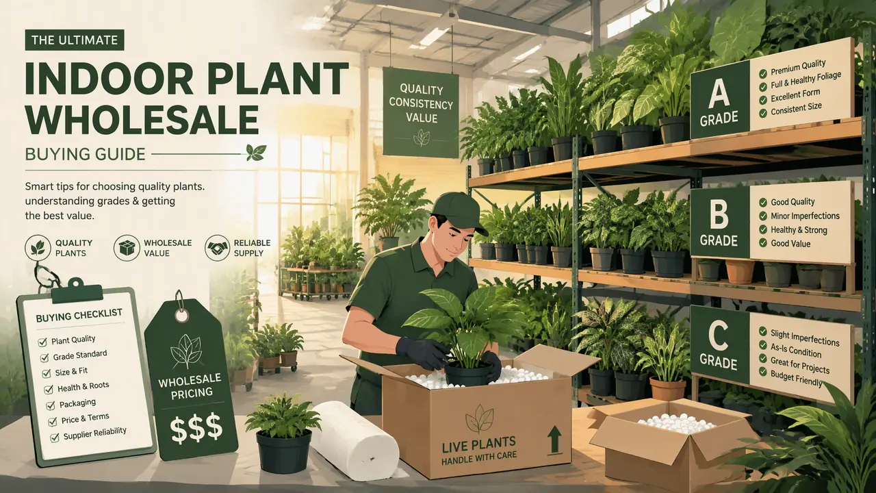 室内绿植批发怎么拿货？起批量等级苗和运损三个门道