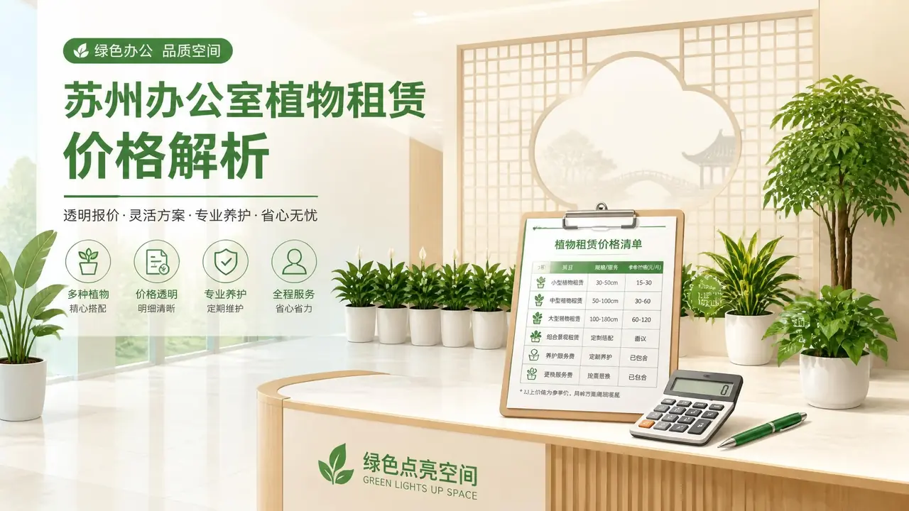 苏州办公室绿植租赁价格怎么算？行情结构和本地特点