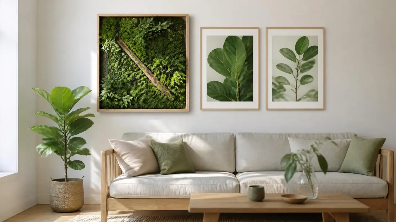 北欧风绿植画怎么挑：尺寸组合、画框颜色和错位摆法一次讲清