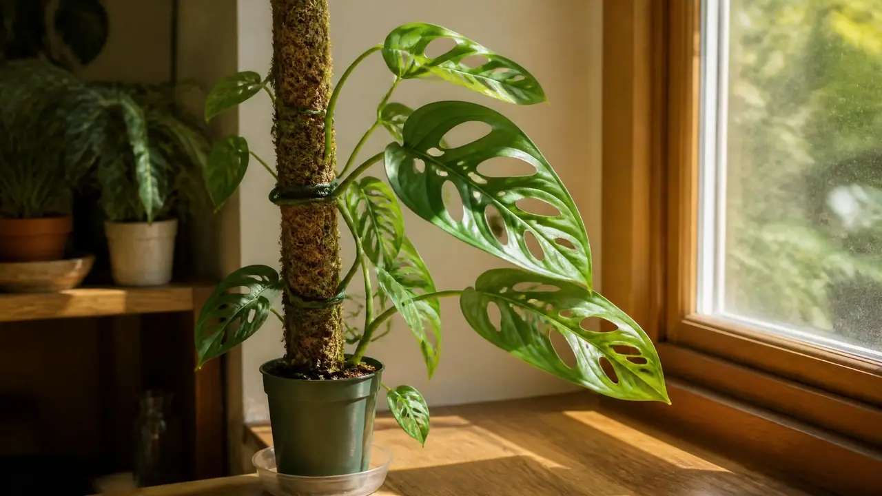 小天使绿植怎么养好？叶片不开裂、爬柱与浇水周期的实测答案
