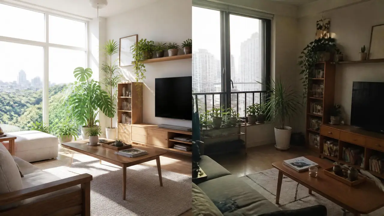室内绿植装饰效果图别硬照搬：光线是假的三处别抄