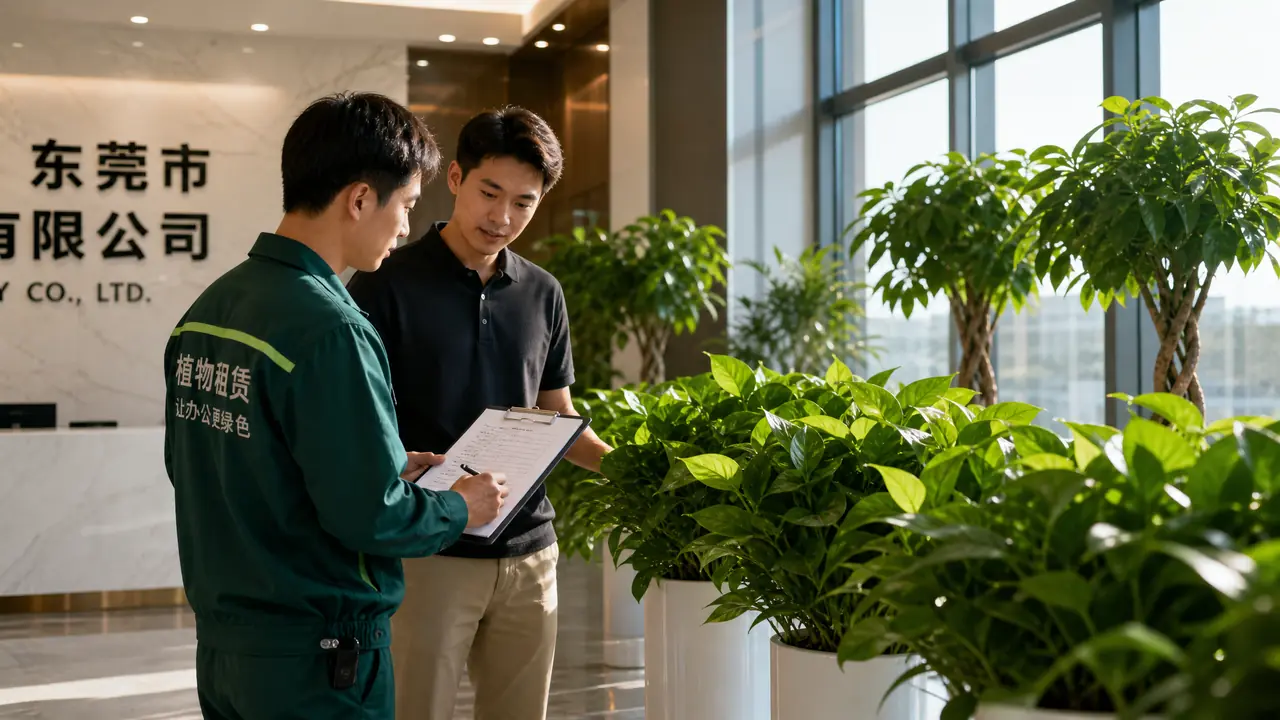 东莞绿植租赁选哪家？先看苗再签合同，这四步顺序别反