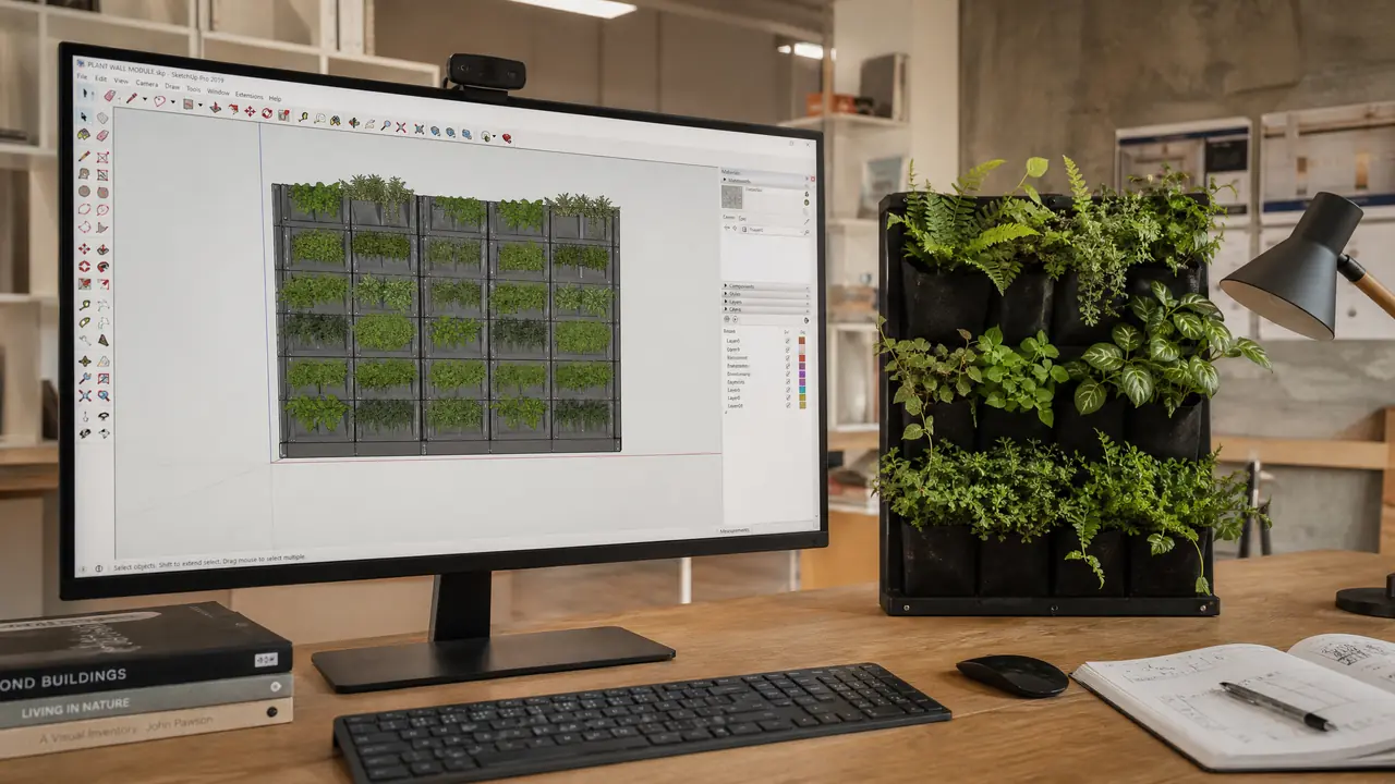 绿植墙SU建模怎么做？从量墙到出方案的完整思路