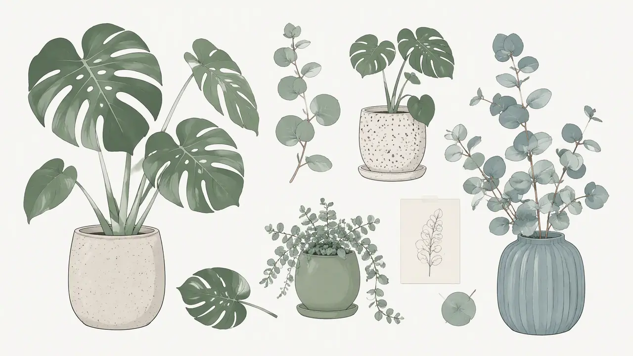 北欧绿植插画怎么临摹？先认特征再动笔的完整路径