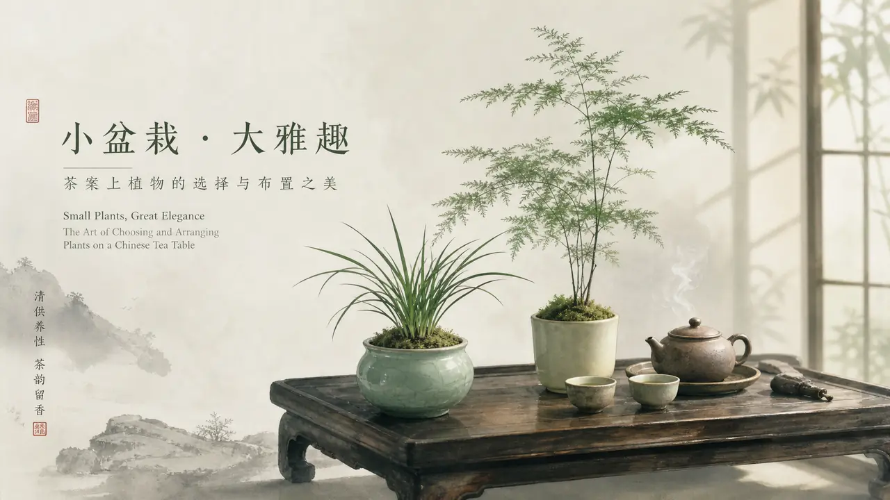 茶桌绿植盆栽怎么选怎么摆？菖蒲文竹和摆位的实在话