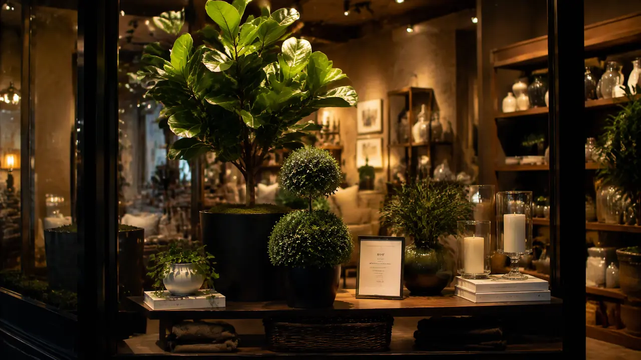 橱窗绿植布置怎么做才不翻车？仿真为主真植点缀的实战方案