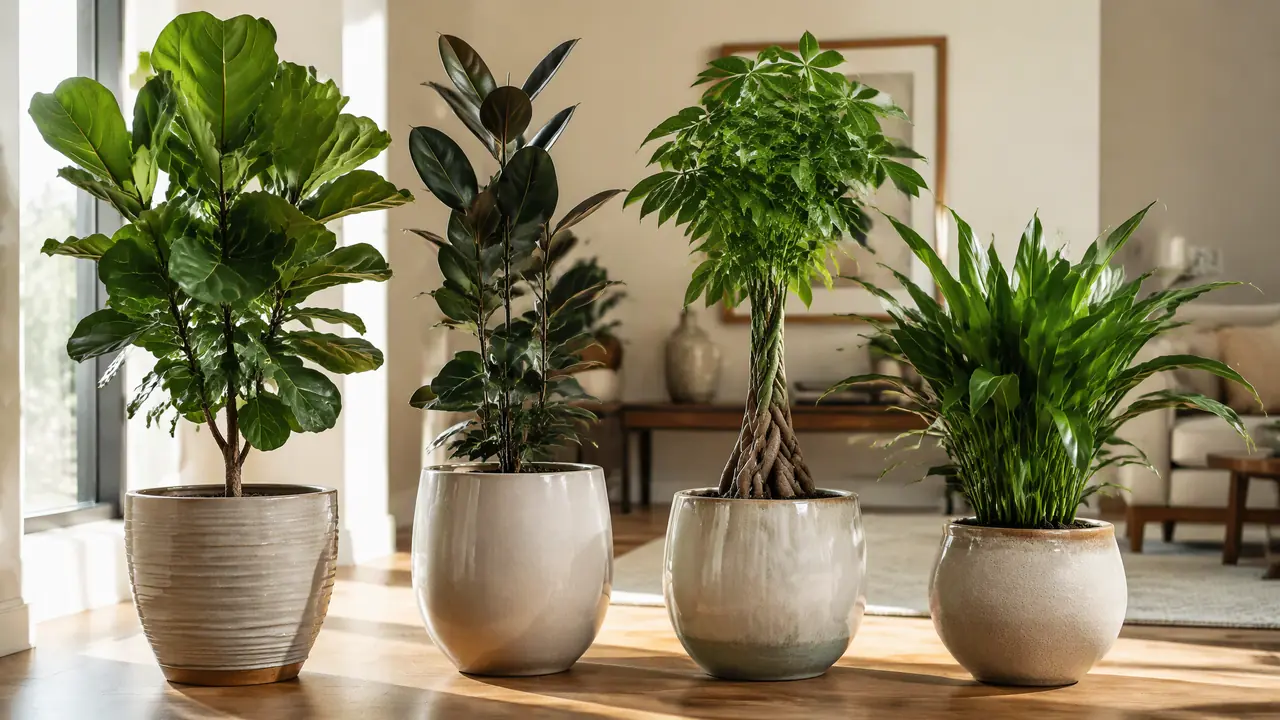 大型绿植好养吗？四种真正省心的客厅大株和它们的大盆手法