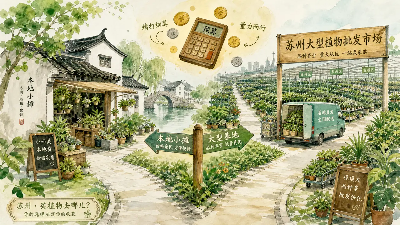 苏州绿植批发市场在哪？本地档口和周边大市场这笔账算清再出门