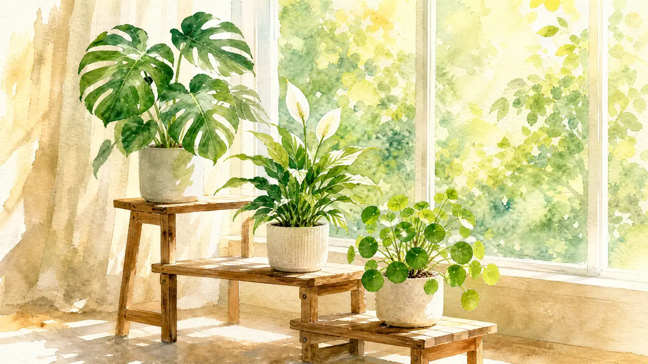 室内窗绿植怎么摆？窗前花架做法和散射光品种排位