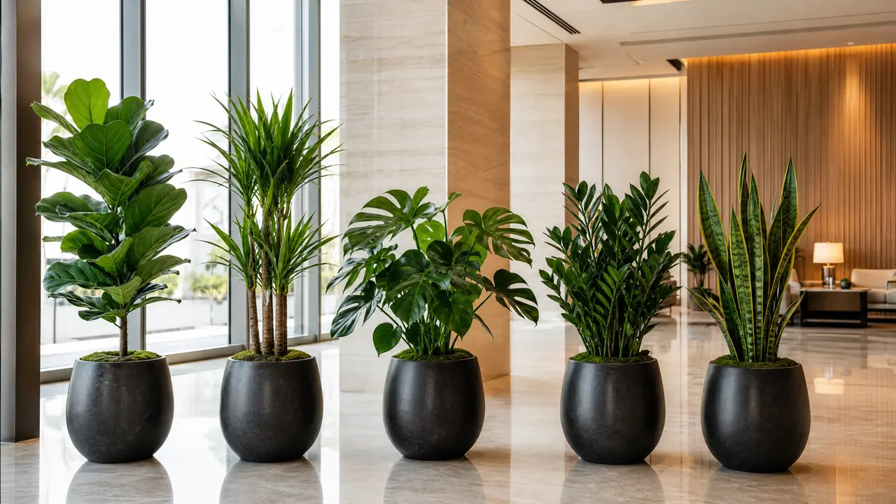 绿植租摆品种怎么选？大堂常客的皮实门道和损耗账