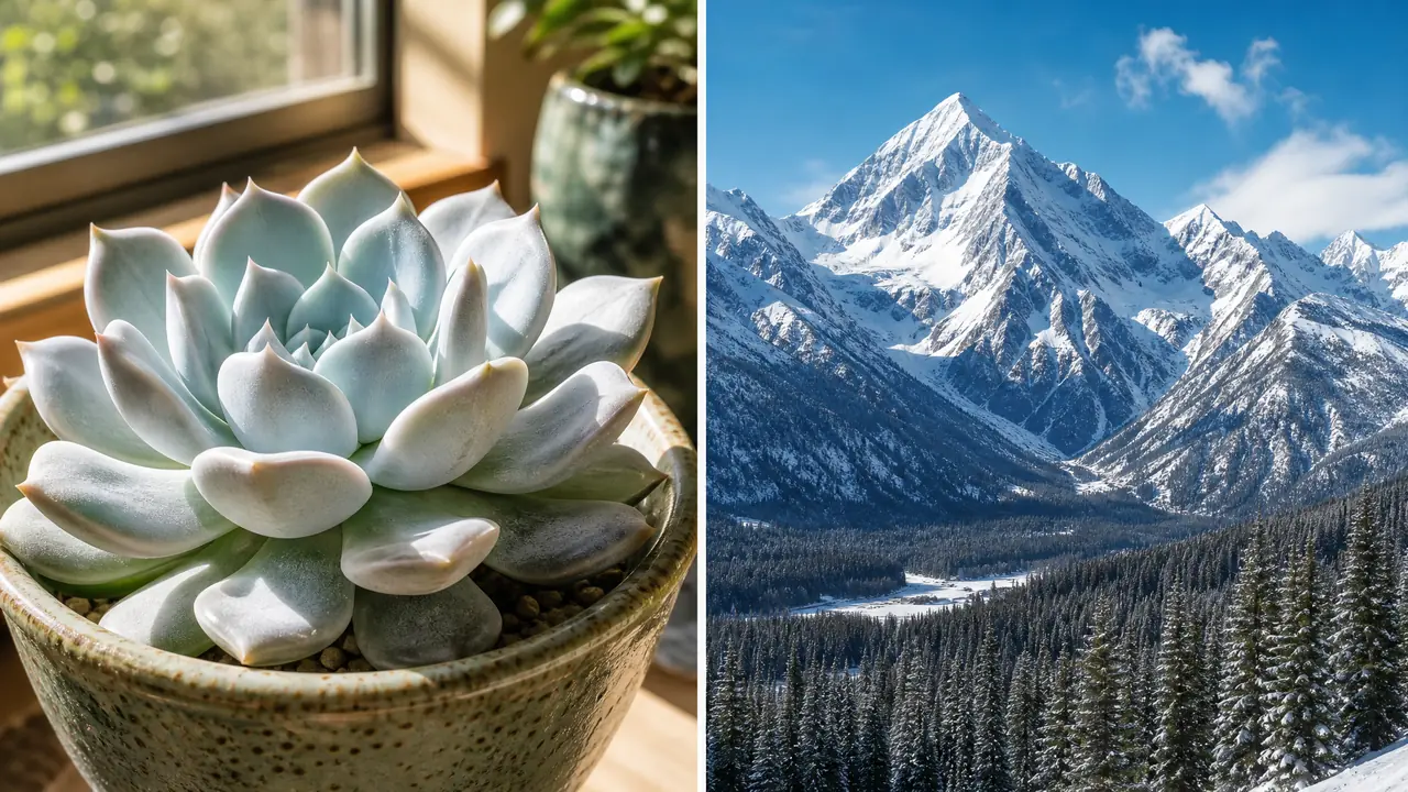 雪山绿植图片搜出来不对劲？先分清多肉雪山和雪景壁纸再存图