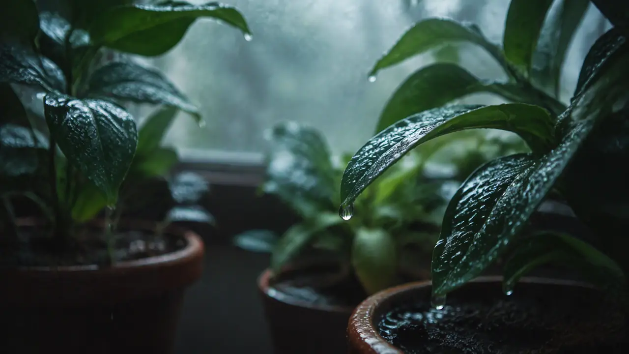 雨天绿植图片怎么拍才出片？水珠湿土柔光三个加分项都用上